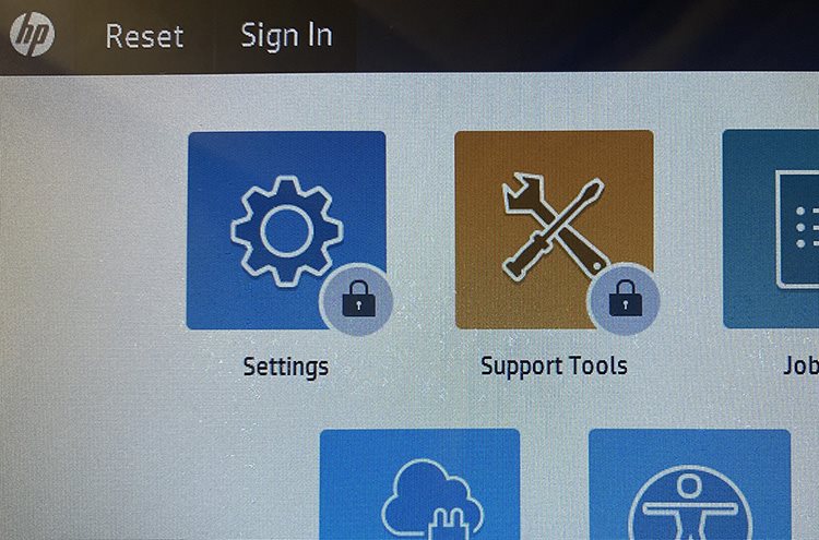 Diagram of locked menus