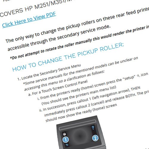 HP Replace pickup roller TTIP