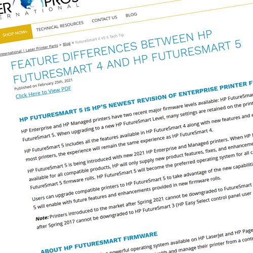 HP FutureSmart 4 VS 5
